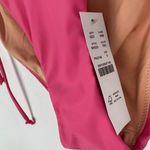 J.Crew NWT  Curved-Waist Cheeky String Bikini Bottom with Beads Pink Size Small Photo 5