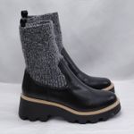 Dolce Vita DV Vionie Womens 9.5 Black Knit Shaft Lug Sole Platform Ankle Boots Photo 0
