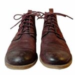 Franco Sarto Halix Burgundy Distressed Leather Chukka Boot Black Cherry Size 5 Photo 8