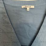 Madewell  Slate Blue Eyelet Dress Medium Photo 1