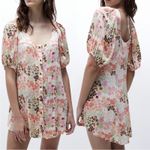 Free People FP Callie Floral Print Tunic Mini Dress in Vintage Combo XS Photo 1