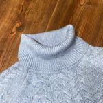 Michael Kors  Blue Cable Knit Turtleneck Sweater SIZE M Photo 3
