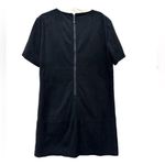 WD•NY WDNY Black Short Sleeve Sheath Dress w/ Grommet Detail, Exposed Zipper Photo 1
