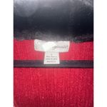 Marguerite's Burgundy Red‎ Cardigan Sweater Faux Fur Collar Zip Up Red Size L Photo 6