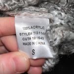 Boutique Avestique Gray Knit Puff Shoulder Sleeve Cropped Cardigan Photo 3