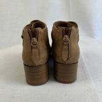 Fergie Fergalicious Tan Strappy Block Heel Ankle Boots Women 6.5 Moto Fringe Brown Photo 3