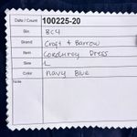 Croft & Barrow Corduroy Dress Navy Blue Large Photo 14