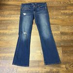 American Eagle 2011  Slim Boot Womens Size 10 Stretch Distressed Blue Denim Jeans Photo 0