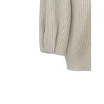 G. Label by GOOP Foster Ribbed Puff Sleeve Cardigan Sweater Ivory Merino Wool Photo 9