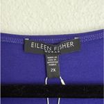 Eileen Fisher NWT  Plus Scoop Neck Elbow Sleeve Tunic Top in Blue Violet 2X Photo 2
