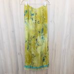 VTG Carole Little Womens Maxi Skirt Sz 12 Yellow Beaded Forest Fairy Boho Earthy Photo 5