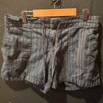 prAna  Women's Grey Blue Striped Cargo Shorts Size Medium Photo 0