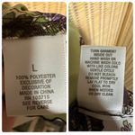 Dress Barn Purple White Green Paisley Halterneck Silk Feel Long Tank Top Large Photo 15