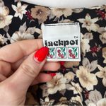 Vintage 90s Jackpot Black Brown Floral Maxi Dress L Tan Size L Photo 1