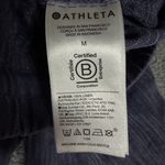 Athleta Cabo Linen Textured Wide Leg Pant Womens Navy Stripe Size Medium Photo 7