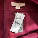 Loft Burgundy Suede Mini Skirt Photo 7