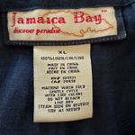 JAMAICA BAY Navy Cropped Linen Pants XL Blue Photo 9