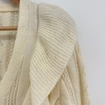 Elan  Josalee Button Front Knit Ruffle Cream Cardigan Sweater Small MSRP $160‎ Photo 4