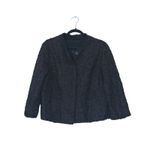 Piazza Sempione  Textured 3D Blazer Jacket XL Black Statement Avant Garde Career Photo 1