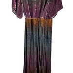 Johnny Was Multicolored Velvet Ombre Leopard Wrap Short Sleeve Dress Large L Photo 1