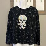 Pumpkins & Potions Skulls and Bones Long Sleeves Crewneck Pullover Shirt Photo 0