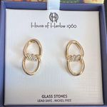 House of Harlow 1960 | Double Loop Gem Earrings ✨ Gold Photo 0