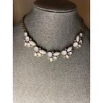 Avon Vintage White Opal Cluster Necklace Earrings Set Bridal Statement Jewelry Gold Photo 6