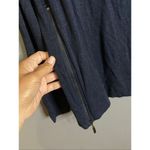 Matty M Women’s Long Sleeve Top Shirt Blouse ZIP Sides Blue Large Photo 2