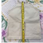 LASLULU Ribbed Halter Crop Tank Top Cream Beige Seamless Workout Athleisure S Photo 4