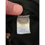 Monteau  Blouse Womens Small Black Floral Ruffle Long Sleeve Sheer Lurex Top Photo 8