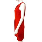 Anne Klein Red Lined Sleeveless Wool Blend Dress with Twisted Bodice Size 6 Photo 3