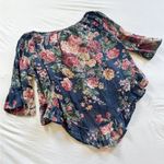 Denim & Supply Ralph Lauren  Womens Small Top Vanetta Floral Ruffle Boho 046-C Photo 2