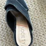 Sole Society  Luella Cloud Blue Crisscross Mules Photo 4