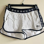 Adidas x Topshop Leather Shorts - White Black Womens Size XS Athletic Photo 0