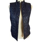 Talbots Petites blue sleeveless mock neck puffy vest women's size SP Photo 9