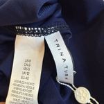 Trina Turk New NWT Swimsuit Bottom Women 8 M High Rise Navy Blue Swimming Brief Photo 2