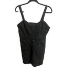 Aeropostale Dress Large Button Front Fitted Washed Black Denim Overalls Photo 2