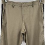 Rag and Bone Military Khaki Green Black Stripe Cuff Chino Pants Women’s Size 26 Photo 3