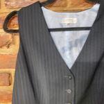 Tahari  Arthur S Levine Navy Blue Striped Vest Top Women's Size 12 Photo 1