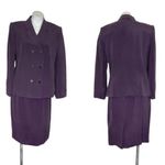Dress Barn Purple Silk Skirt Suit Jacket Size14 Skirt Size 12 NEW Photo 11