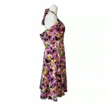 Vicky Tiel. NEW Bright Floral Halter Fit & Flare Sundress. Size Large Pink Photo 4