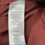 Athleta  Women's Trekkie Hybrid Crop Leggings Burgundy Red Size 8 Tall Tapered Photo 5