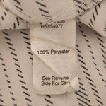 CAbi  White and Black Striped Cap Sleeve Blouse Size Large Photo 7