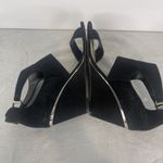 Alfani Wedge Sandals Black Velvet Size 9.5 Comfort Ankle Strap Back Zipper Photo 7