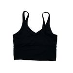 Sports Bra Womens Small Black Crop Top Athletic Gym No Padding Active Photo 2