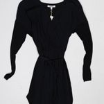 Splendid NEW Balsa Mix Media Faux Wrap Belted V Neck Long Sleeve Mini Dress S Photo 0