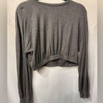 Colsie cropped long sleeve shirt gray size medium Photo 7