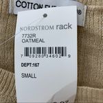 Cotton Emporium  tan side‎ button crew neck sweater Photo 5