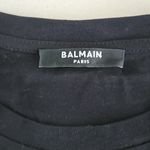 Balmain Authentic  Woman's Black T-Shirt with Gold Accents Size XS Photo 3