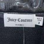 Juicy Couture Fashion Full Zip Thumbhole Logo Sweatshirt Embossed Black Size Med Photo 6